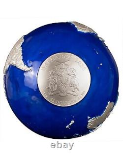 1 Kg $25 Barbados Silver Coin Blue Marble Embrace the World 2025 BU