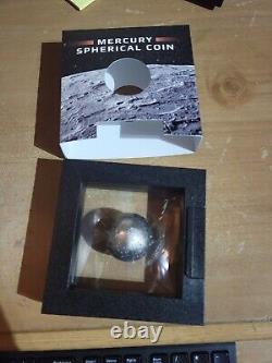 1 oz. Pure Silver Spherical Coin Travel to Mercury Mintage 4,879 (2022)