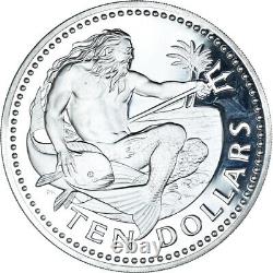 #1065081 Coin, Barbados, Neptune, 10 Dollars, 1978, Franklin Mint, Proof, MS