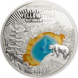 150th Anniversary of the Yellowstone National Park 150g Ag Coin Barbados 2022