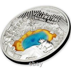 150th Anniversary of the Yellowstone National Park 150g Ag Coin Barbados 2022