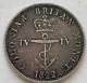 1822 BRITISH WEST INDIES SILVER 1/8 DOLLAR Bahamas Barbados Jamaica