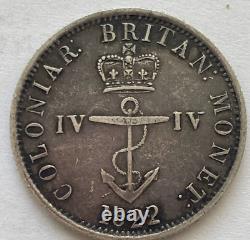 1822 BRITISH WEST INDIES SILVER 1/8 DOLLAR Bahamas Barbados Jamaica