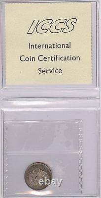 1901 10-Cent Canadian Coin Graded MS-66 by ICCS Iridescent toning on Dime