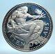 1973 BARBADOS Huge 4.2cm Genuine Proof Silver 10 Dollars Coin w NEPTUNE i77448