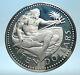 1973 BARBADOS Huge 4.2cm Genuine Proof Silver 10 Dollars Coin w NEPTUNE i77495