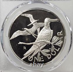 1973-FM British Virgin Islands $1 Silver Frigate Proof Coin PCGS Graded PR68 CAM