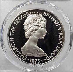 1973-FM British Virgin Islands $1 Silver Frigate Proof Coin PCGS Graded PR68 CAM