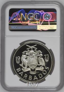 1973 Fm Barbados S $5 Ngc Pf 70 Ultra Cameo