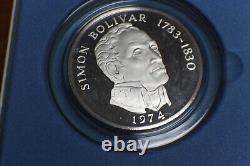 1974 Republic of Panama Large 20 Balboas. 925 Sterling Silver