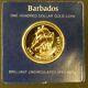 1975 Barbados 100 Dollars BU Brilliant UNC Gold Coin 350th ANNIVERSARY. 500 Fine