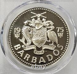 1975-FM Barbados $5 Shell Fountain Proof Coin PCGS Graded PR68 DCAM