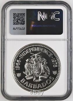 1976 Barbados 10 Dollars Neptune Silver Proof NGC PF70 Ultra Cameo