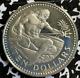 1980 Barbados $10 Large Silver Coin! Proof Key date Low Mintage Poseidon