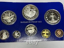 1980 Barbados Proof Set 8-Coin Franklin Mint Aquaman Neptune Poseidon silver