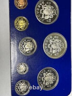 1980 Barbados Proof Set 8-Coin Franklin Mint Aquaman Neptune Poseidon silver