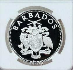 1980 Barbados Silver 25 Dollars Caribbean Development Ngc Pf 70 Ultra Cameo