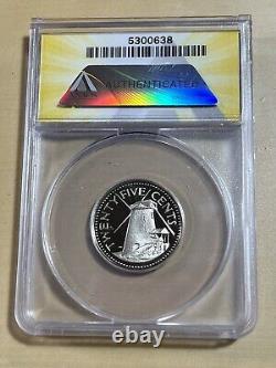 1982 Barbados 25 Cents Proof Graded PR70DCAM by ANACS Very Low Mintage