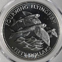 1984 $50 Barbados Fourwing Flyingfish Pcgs Ms67 #47588947 Top Pop (1 Of 1)