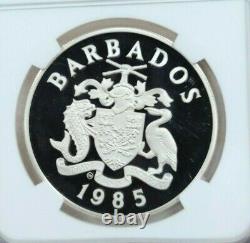 1985 Barbados Silver 20 Dollars Decade For Women Ngc Pf 69 Ultra Cameo Top Pop