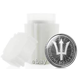 20 x 2023 1 oz Barbados Trident. 9999 Silver Coins BU Proof-like (In Tube) #A541