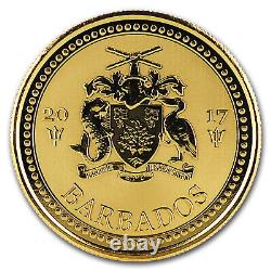 2017 Barbados 1 oz Gold Trident BU