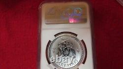 2017 Barbados Neptune's Trident 1oz. 999 Silver Coin NGC MS 70 proof centamerica