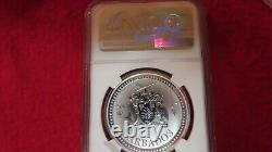 2017 Barbados Neptune's Trident 1oz. 999 Silver Coin NGC MS 70 proof centamerica