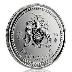 2019 BARBADOS TRIDENT? 1 oz. 999 Silver Coin Proof-like BU FULL ROLL OF 20