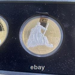 2019 Robinson Crusoe 300th Anniverary 3 x Proof Barbados 25 Cents Coin Box&COA