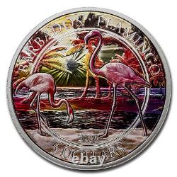 2020 Barbados 1 gram and 1 oz Silver Tropical Flamingo Set SKU#212257