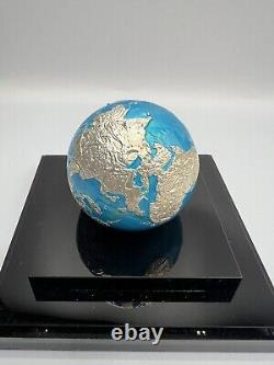 2020 Barbados Blue Marble Planet Earth Globe 3 oz Pure Silver Spherical Coin