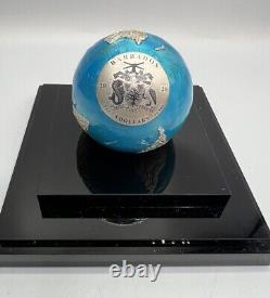 2020 Barbados Blue Marble Planet Earth Globe 3 oz Pure Silver Spherical Coin