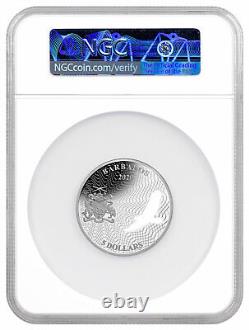 2020 Silver EAGLE Barbados Shapes America Cut-Out Proof Li 1 oz. 999 NGC PL69