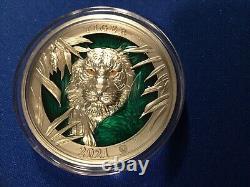 (2021)3oz. (Colours of Wildlife-Tiger) CoinLimited mintage of 999 worldwide