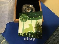 (2021)3oz. (Colours of Wildlife-Tiger) CoinLimited mintage of 999 worldwide