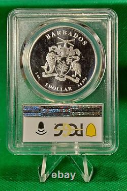 2021 Barbados $1 Caribbean Silver Seahorse PCGS MS69 First-Strike