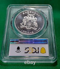 2021 Barbados $1 Caribbean Silver Seahorse PCGS MS69 First-Strike