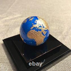 2021 Barbados Blue Marble Planet Earth with Rose Gold 3oz. Spherical Silver Coin