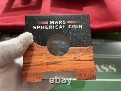 2021 Barbados SPHERICAL MARS 3D Planet 1 Oz Ag Coin 5$ Antq'd Finish+BONUS PKG