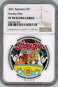 2021 Barbados Scooby Doo 1/2 oz Silver Proof $1 Coin NGC 70