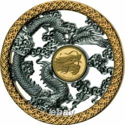 2021 Barbados Symbols of Life Dragon Gold & Silver Coin/Pendant