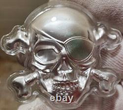 2022 5 Oz Silver $5 Barbados TREASURE ISLAND SKULL Coin