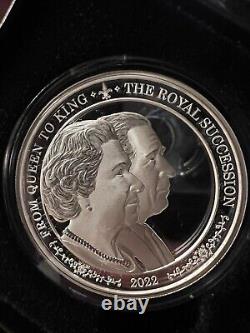 2022 Barbados 1 oz Silver Double Portrait From Queen to King