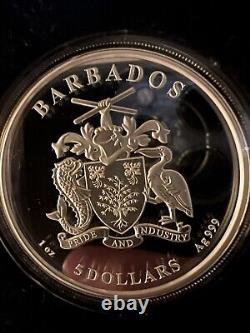 2022 Barbados 1 oz Silver Double Portrait From Queen to King