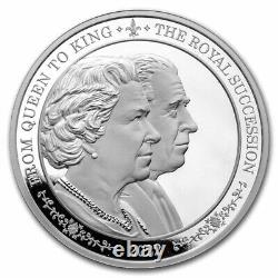 2022 Barbados 1 oz Silver Double Portrait From Queen to King SKU#260324