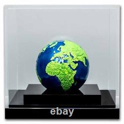 2022 Barbados 3 oz Silver Blue Marble Green Planet Earth SKU#250193