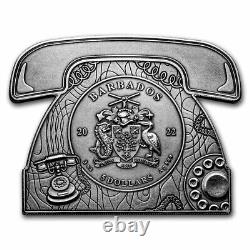 2022 Barbados 3 oz Silver Telephone Shaped Coin SKU#250215