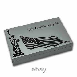 2022 Barbados 4 oz Silver The Lady Liberty 4-Coin Set