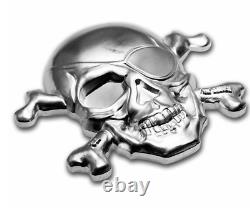 2022 Barbados 5 oz Silver $5 Treasure Island Skull Coin